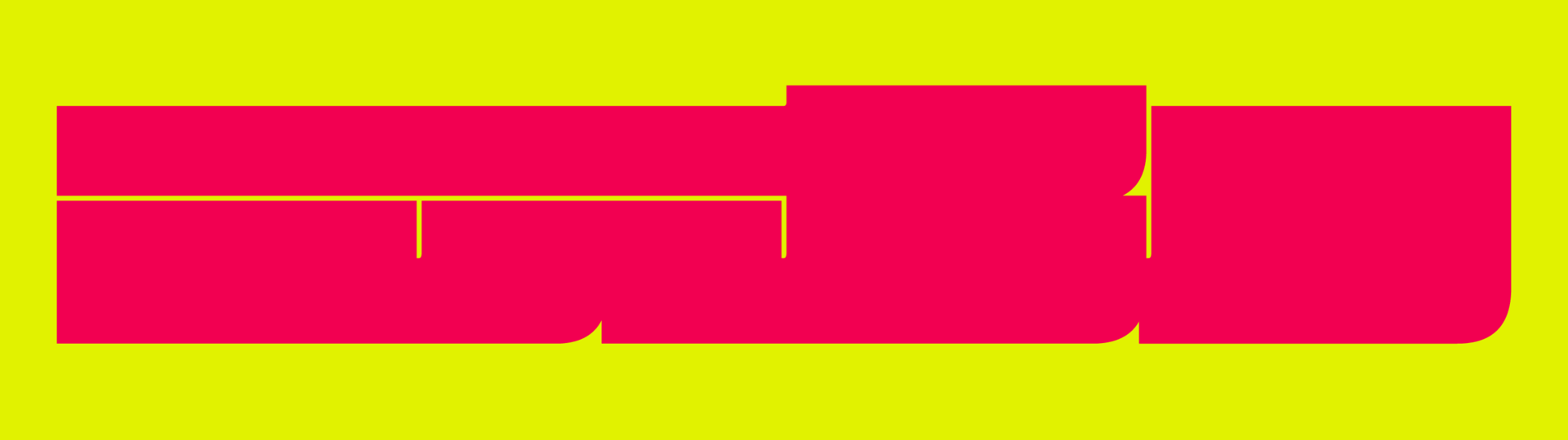 an animation of Fit Kannada changing widths - red text on a yellow background