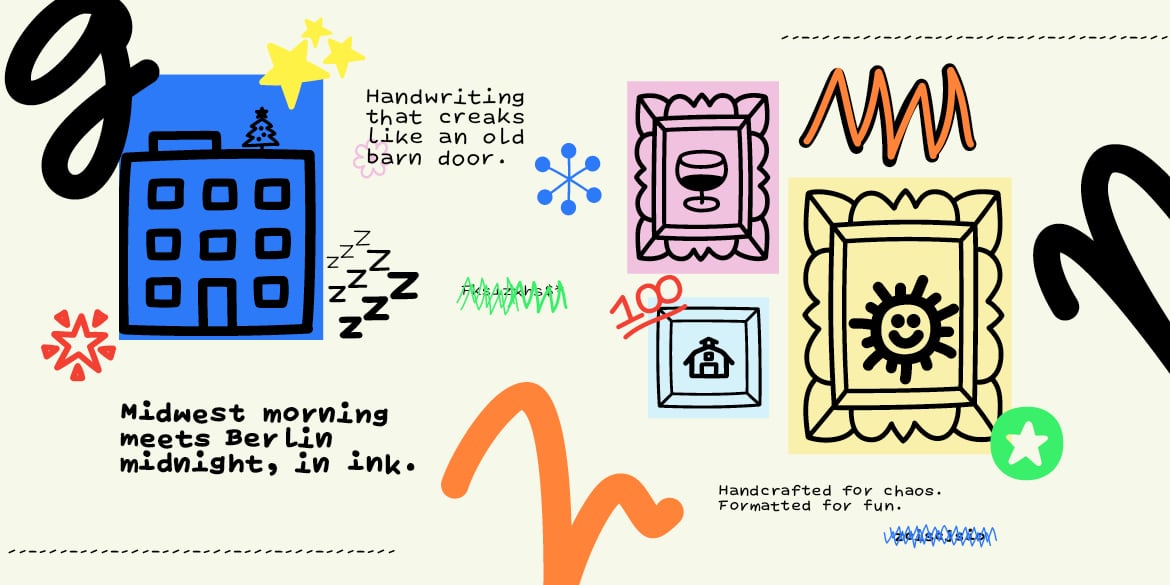 A Hand-Drawn Font by Mota Italic