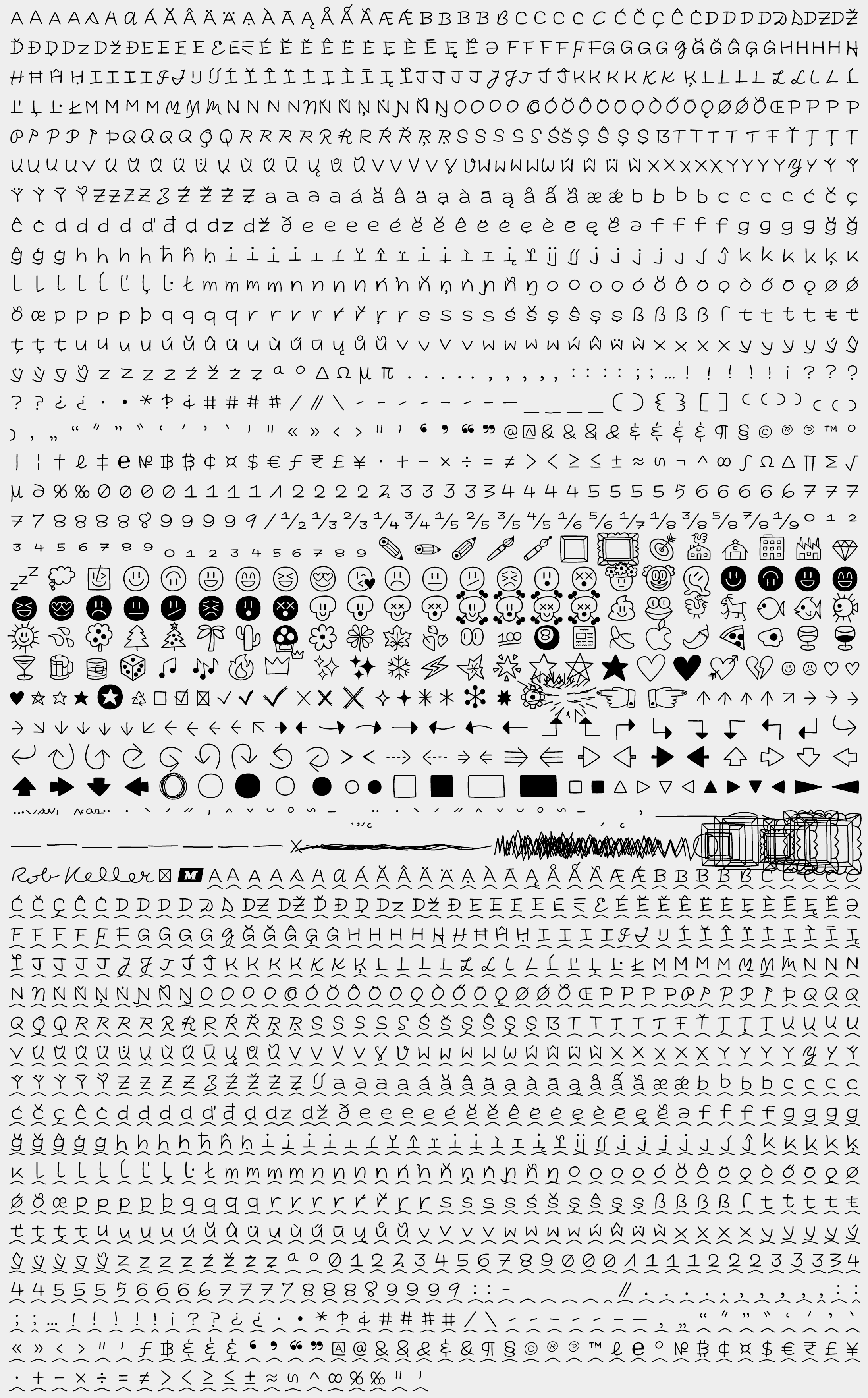 A Hand-Drawn Font